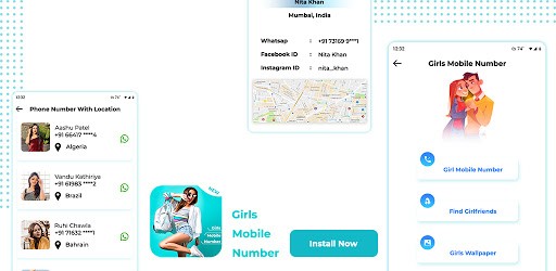 Girls Mobile Number Prank – Video Chat Love chat PC screenshot