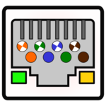 Ethernet RJ45 - wiring connector pinout and colors icon