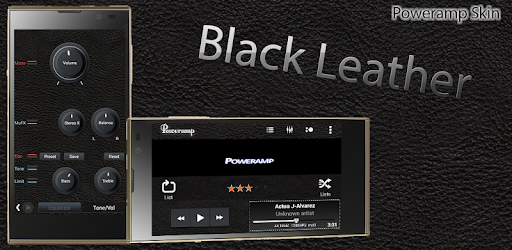Poweramp Skin Black Leather PC screenshot