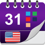 US Calendar with Festivals and Holidays icon