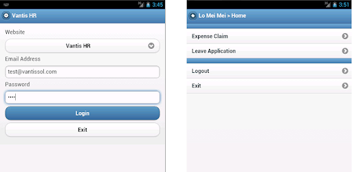 Vantis HR PC screenshot