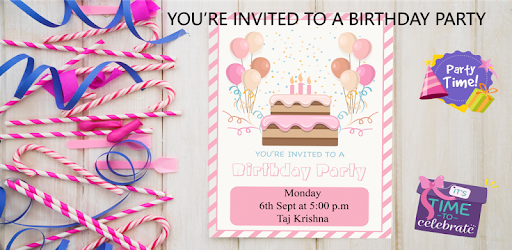 Birthday Invitation Card Maker PC screenshot