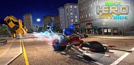 Light Bike Superhero City Rescue Moto Bike Games PC screenshot