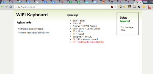 WiFi Keyboard PC screenshot