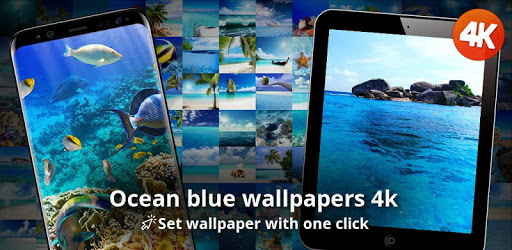 Ocean blue wallpapers 4k PC screenshot