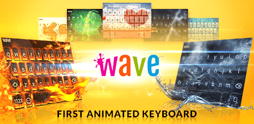 Wave Keyboard Background - Animations, Emojis, GIF PC screenshot