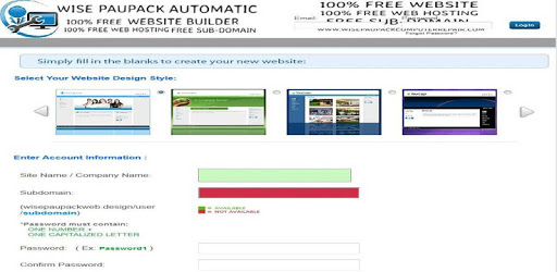 FREE Ez WEBSITE Builder ONLINE PC screenshot