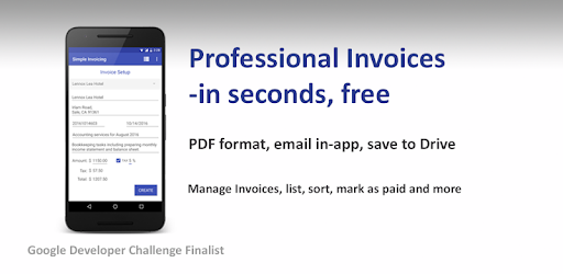 Simple Invoicing - Easy Mobile Invoices Free PC screenshot