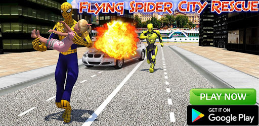 Flying spider crime city rescue game PC screenshot
