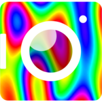 Psychedelic camera icon