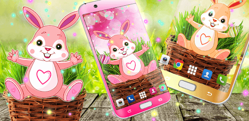 Cute bunny live wallpaper for android PC screenshot