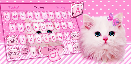 Cute Pink Bow Kitty Keyboard PC screenshot