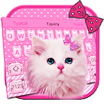 Cute Pink Bow Kitty Keyboard for PC