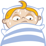 Sick child log icon