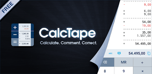 CalcTape Calculator with Tape PC screenshot