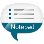 Notepad with voice input icon