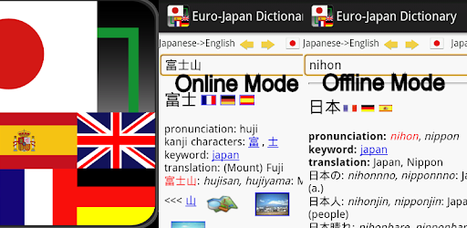 Euro-Japan dictionary PC screenshot