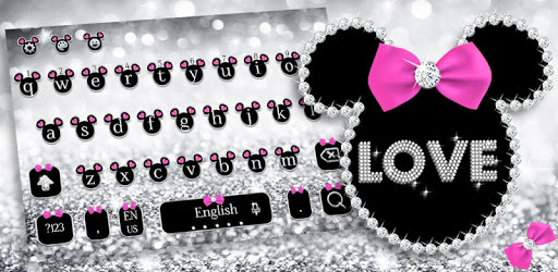 Diamond Silver bow Keyboard Theme PC screenshot Diamond Silver bow Keyboard Theme PC screenshot