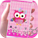 Pink Owl Theme Rosy Lace Bow for PC