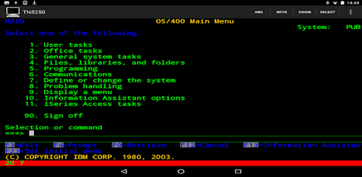 Mocha TN5250 LITE PC screenshot