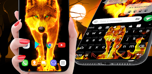 Fire Wallpaper and Keyboard - Lone Wolf PC screenshot