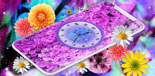 Flowers Analog Clock Live Wallpaper PC screenshot Flowers Analog Clock Live Wallpaper PC screenshot