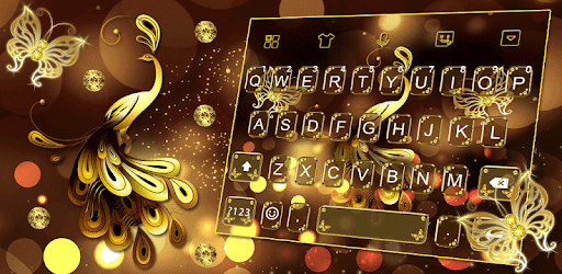 Golden Glitter Butterfly Theme Keyboard PC screenshot Golden Glitter Butterfly Theme Keyboard PC screenshot