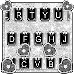 Glitter Silver Black Keyboard Theme for PC Glitter Silver Black Keyboard Theme for PC