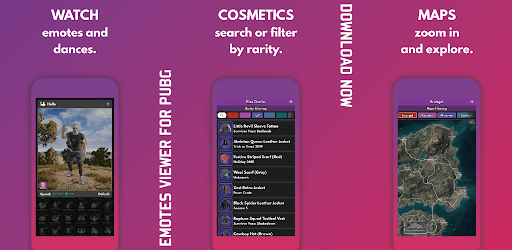Emotes Viewer for PUBG (Cosmetics, Store and more) PC screenshot Emotes Viewer for PUBG (Cosmetics, Store and more) PC screenshot