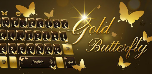Gold Butterfly Shining Keyboard Theme PC screenshot Gold Butterfly Shining Keyboard Theme PC screenshot