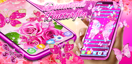 Diamond butterfly pink live wallpaper PC screenshot Diamond butterfly pink live wallpaper PC screenshot