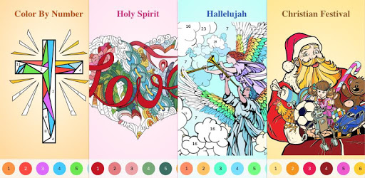 Bible Coloring - Color By Number, Free Bible Game PC screenshot