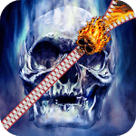 Burning Skull Zipper Lock for PC Burning Skull Zipper Lock for PC