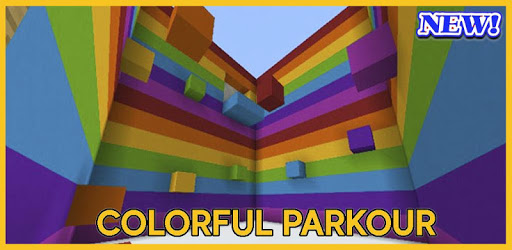 Colorful parkour for minecraft PC screenshot