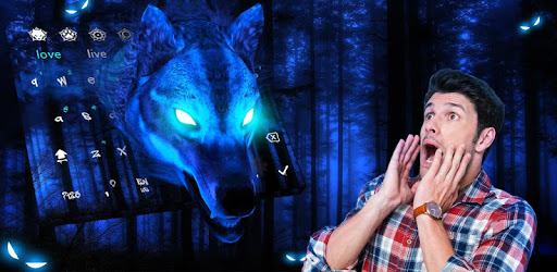 Ice Wolf 3D Keyboard Theme PC screenshot