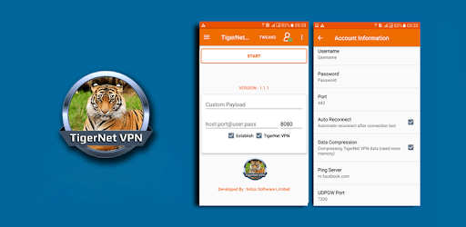 TigerNet VPN PC screenshot