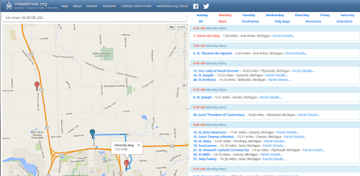 Mass Times for Travel PC screenshot