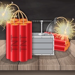 Simulator pyrotechnics Bomb explosion full sparks for PC