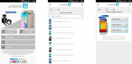 Unlock Samsung by cable PC screenshot