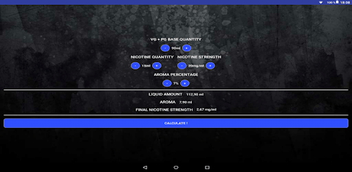 E-liquid Calc PC screenshot