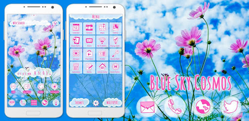 Beautiful Wallpaper Blue Sky Cosmos Theme PC screenshot