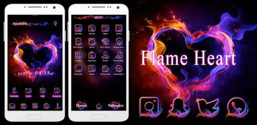 Flame Heart +HOME Theme PC screenshot Flame Heart +HOME Theme PC screenshot