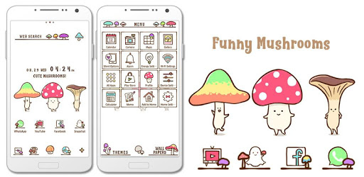 Cute Wallpaper Funny Mushrooms Theme PC screenshot