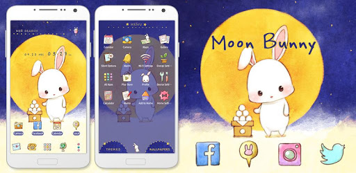 Moon Bunny +HOME Theme PC screenshot