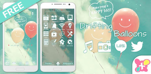 Sky Theme Drifting Balloons PC screenshot