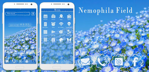 Beautiful Wallpaper Nemophila Field Theme PC screenshot