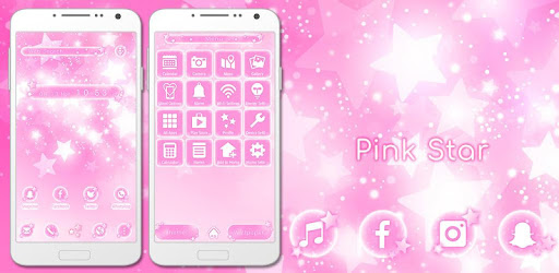 Cute Wallpaper Pink Star Theme PC screenshot