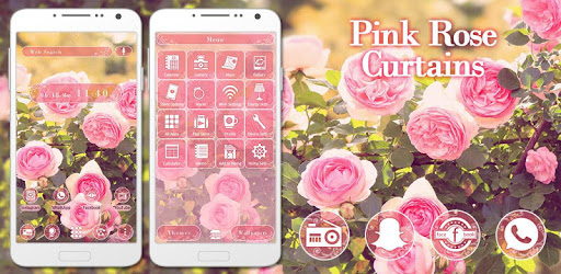 Flower Wallpaper Pink Rose Curtains Theme PC screenshot