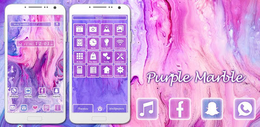 Stylish Wallpaper Purple Marble Theme PC screenshot