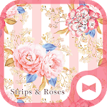 Flower Wallpaper Strips & Roses Theme for PC